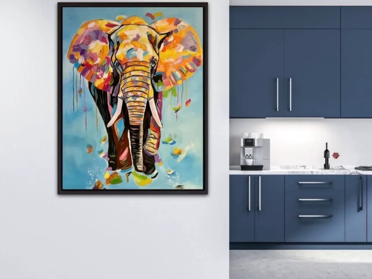 Billede 8 - Maleri Elefant 