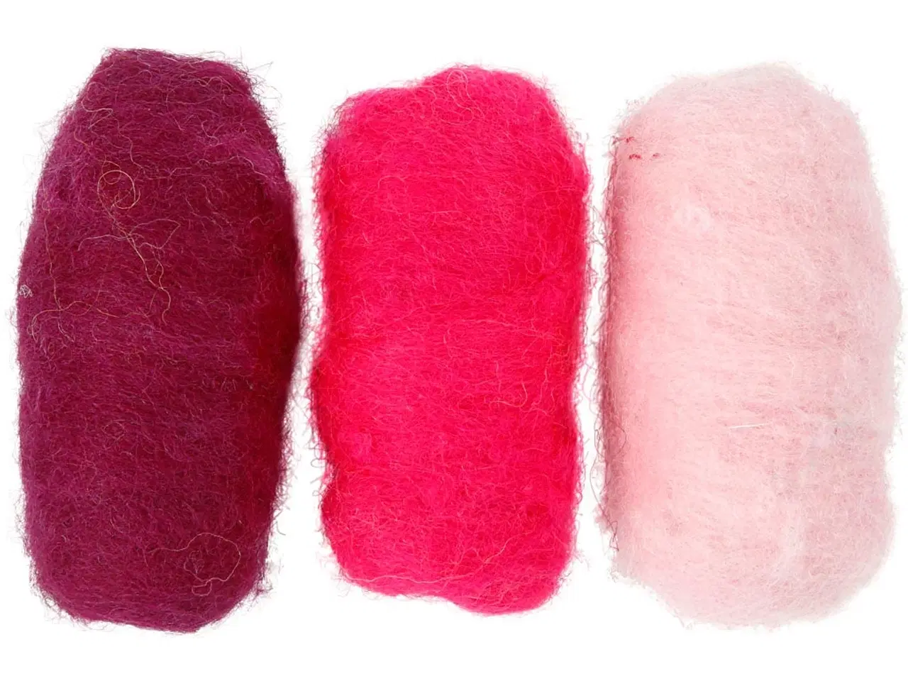 Billede 1 - Kartet Uld Lilla/Pink - 30g til Nålefiltning
