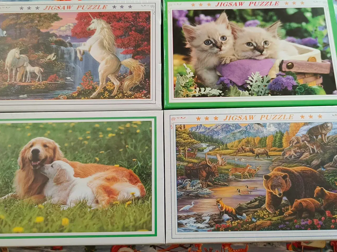 Billede 1 - 4 puslespil på 1000 brikker sælges