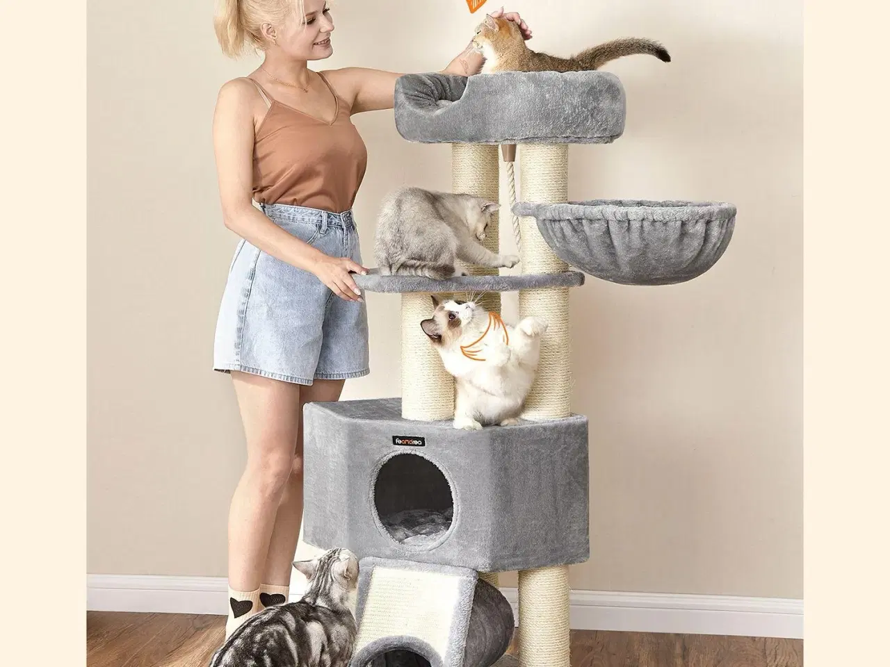 Billede 2 - Kattetræ til store katte – FEANDREA PCT002N01, greige