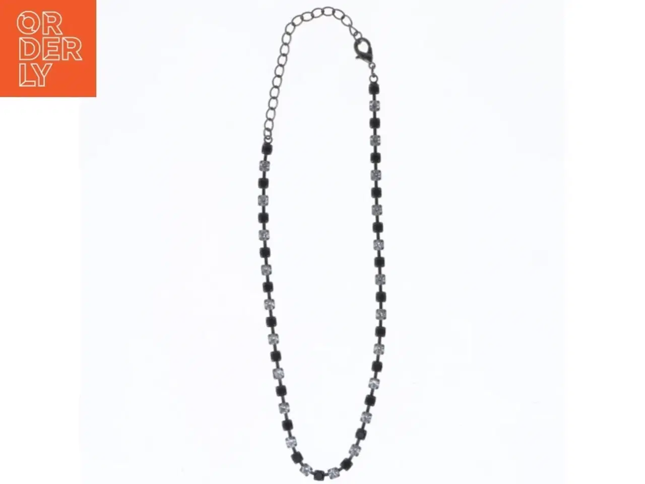 Billede 1 - Halskæde med kvadratiske sten (str. 38 cm)