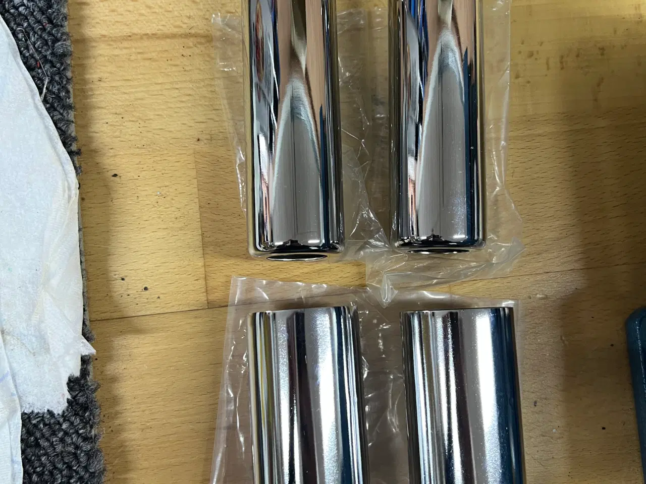 Billede 1 - Honda cd50 krom rør til forgaffel og bagstøddæmper