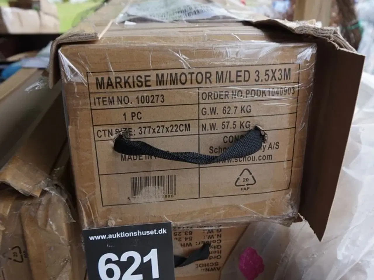 Billede 4 - Debel Sigma markise med motor 350x300 cm hvid med grå dug