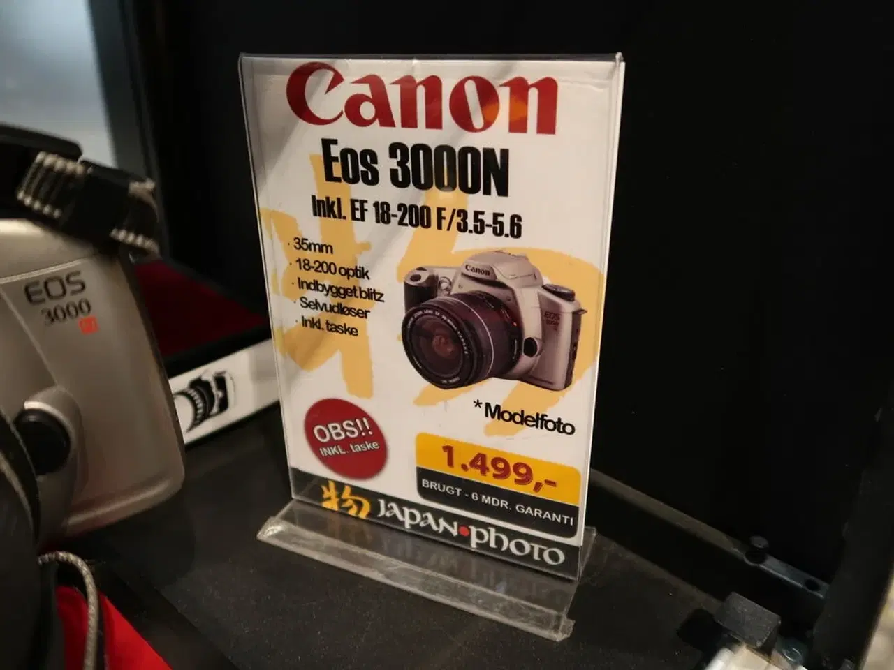 Billede 4 - Analog kamera CANON E0S 3000N med taske med objektiv TAMRON SP 70-210mm