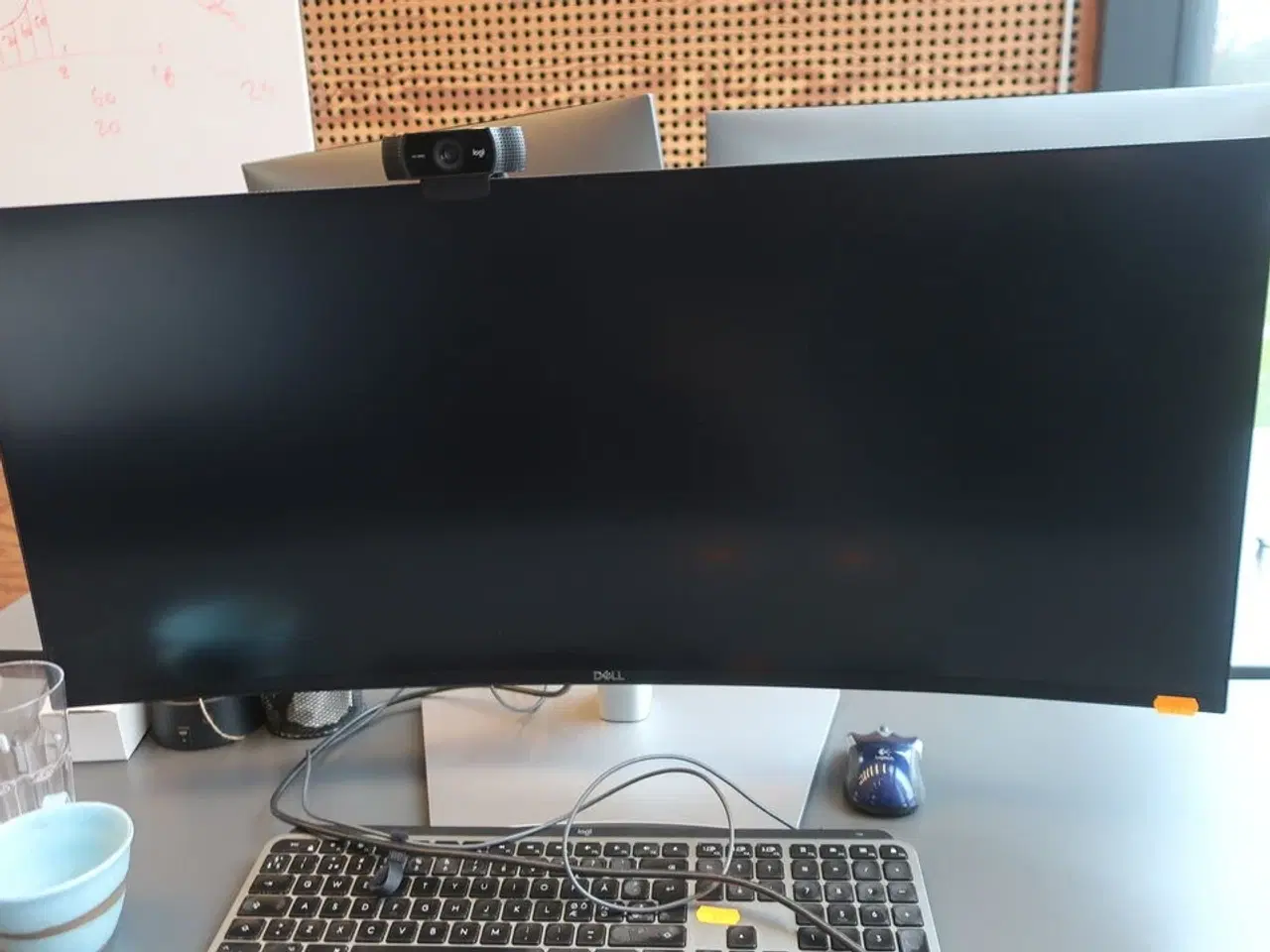 Billede 2 - Buet skærm 34" DELL U3421WE inkl. tastatur/mus og webcam