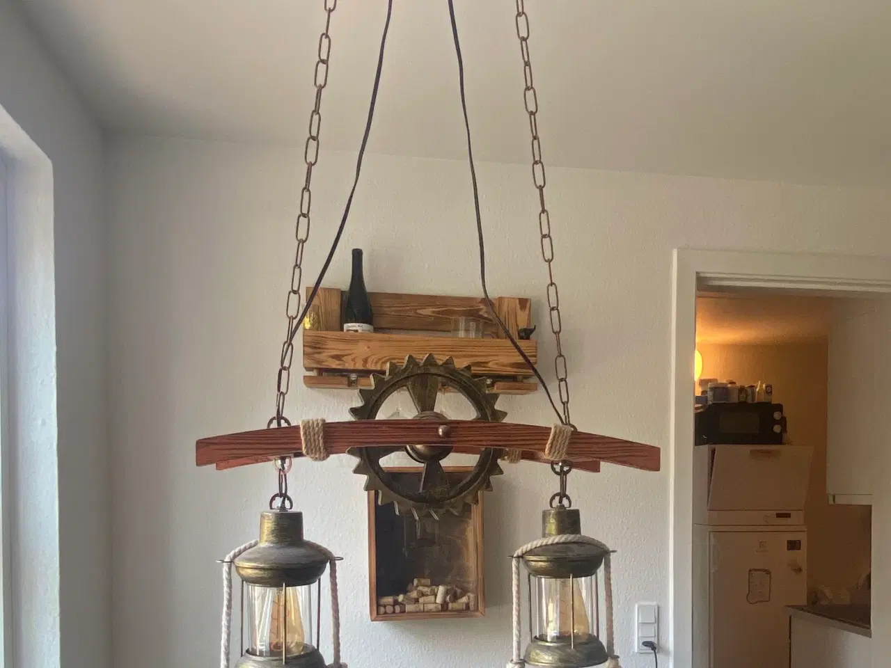 Billede 2 - Retro spisebordslampe med to lanterner