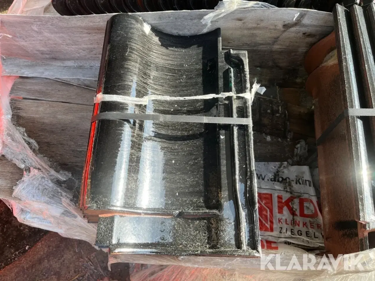 Billede 2 - Tegl Tagsten ABC Teuto Sort glaseret 5 paller