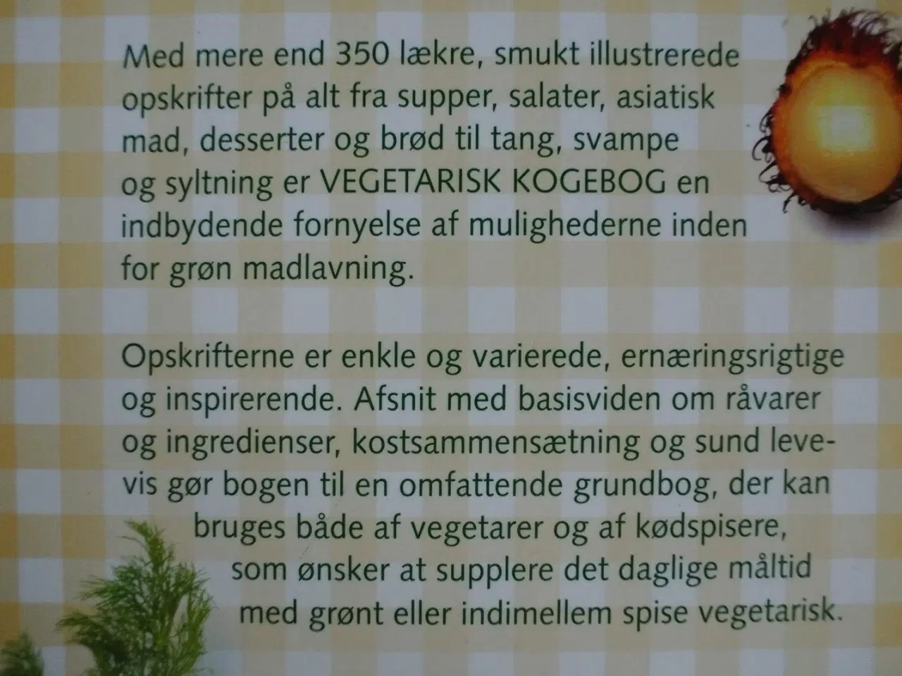 Billede 2 - vegetarisk kogebog, af inga-britta sundqvist, emne