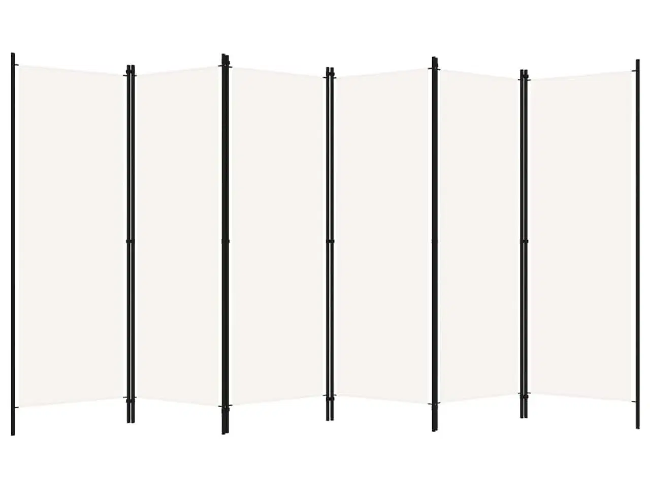 Billede 2 - 6-panels rumdeler 300x180 cm cremefarvet