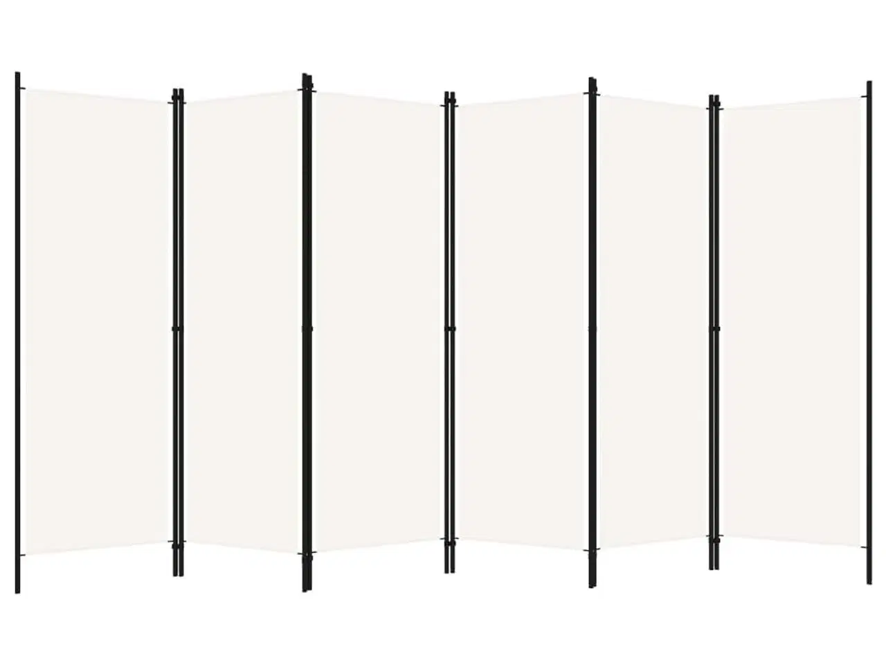 Billede 2 - 6-panels rumdeler 300 x 180 cm hvid