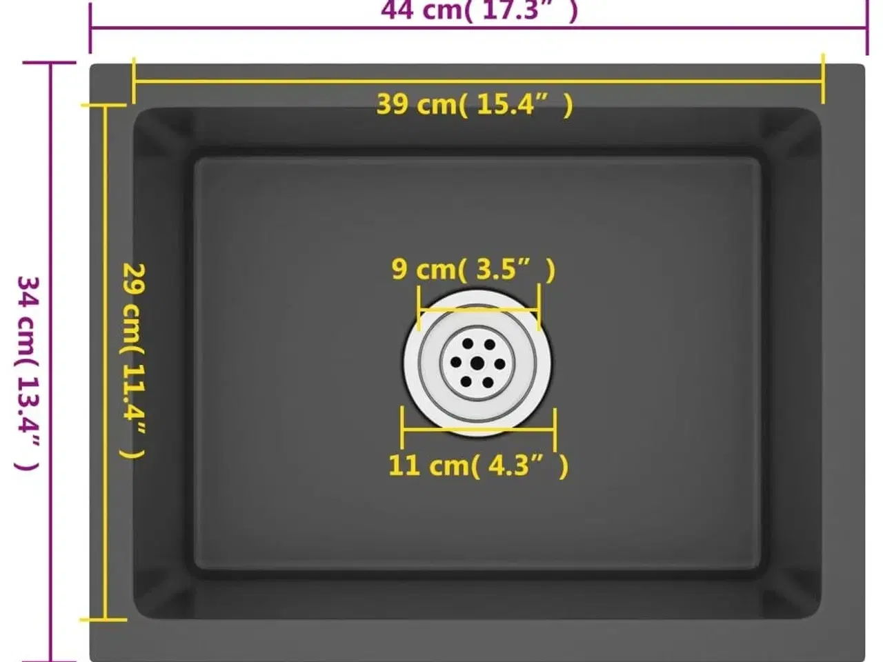 Billede 10 - Håndlavet køkkenvask rustfrit stål sort