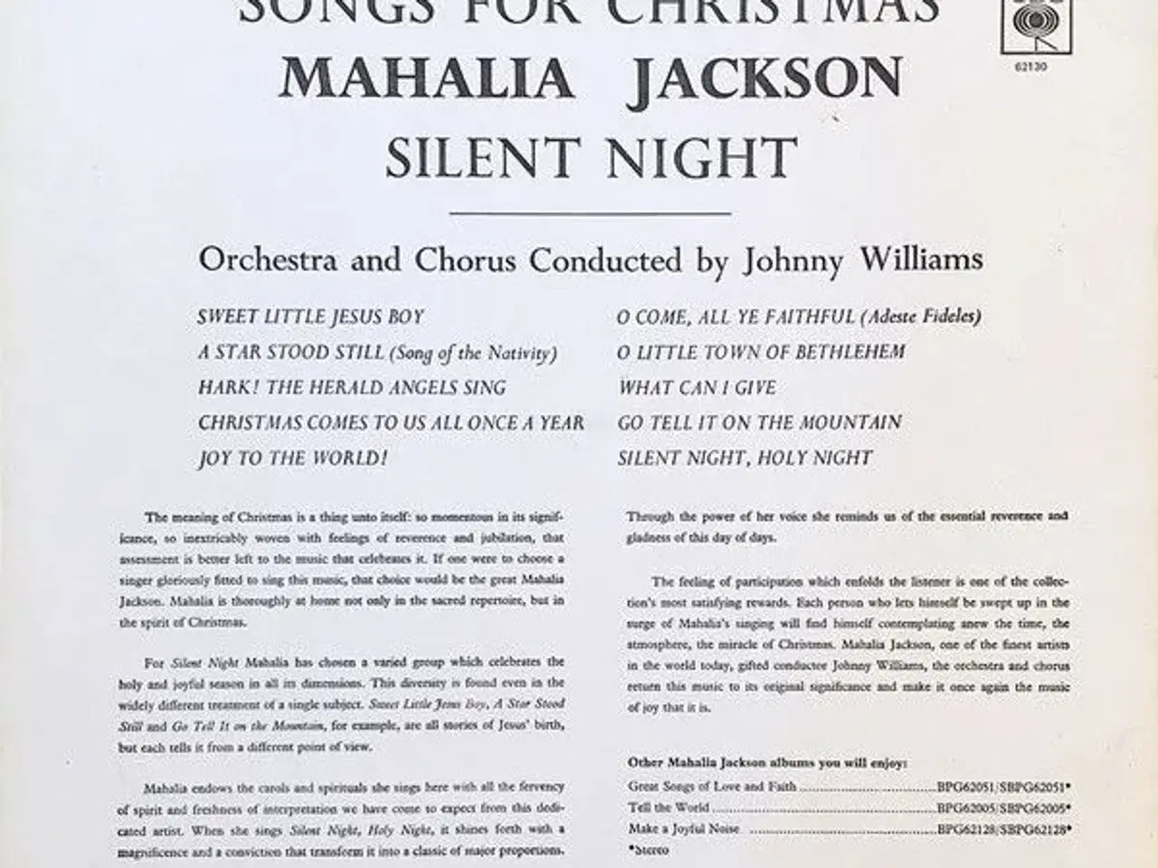 Billede 6 - Paul Robeson, Mahalia Jackson,Smokey Robinson LPer