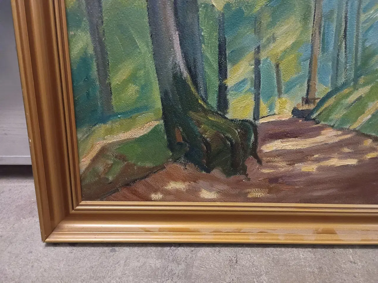 Billede 4 - Maleri skovparti.