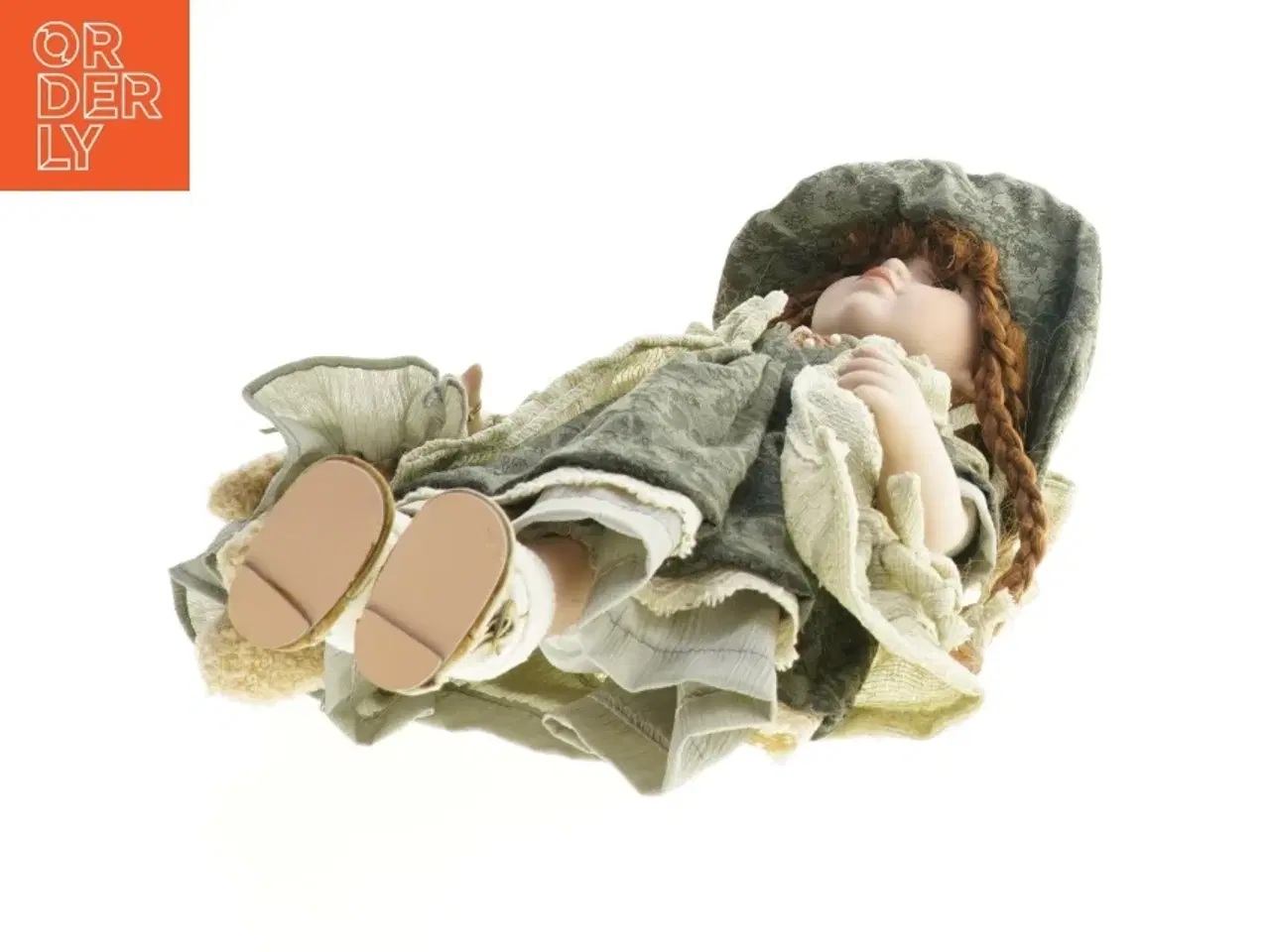 Billede 3 - Porcelænsdukke med tilbehør (str. 43 cm)