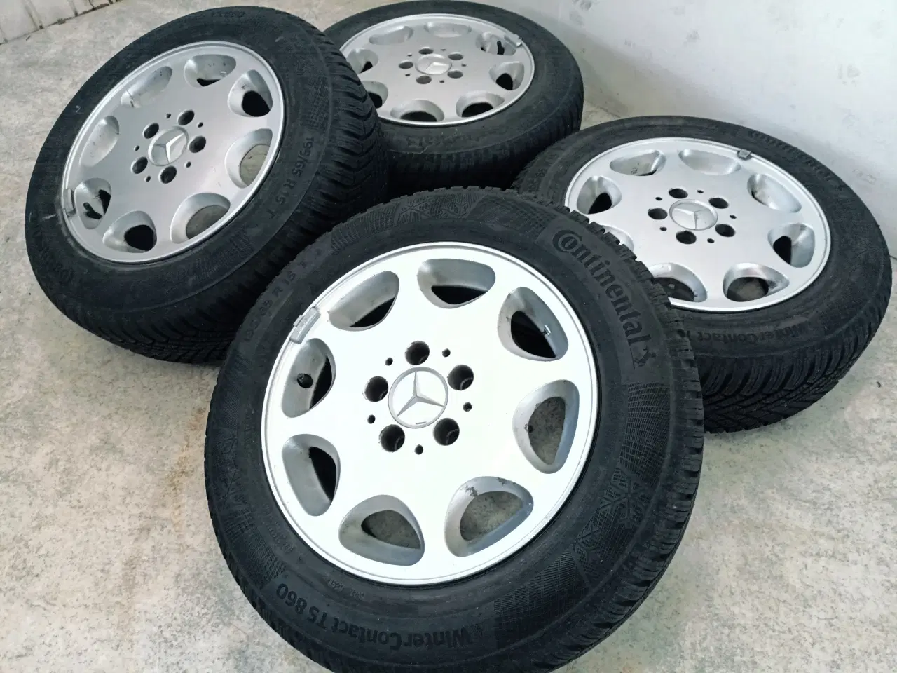 Billede 2 - 5x112 15" ET42 nav 66,6ø MERCEDES vintersæt År.:19