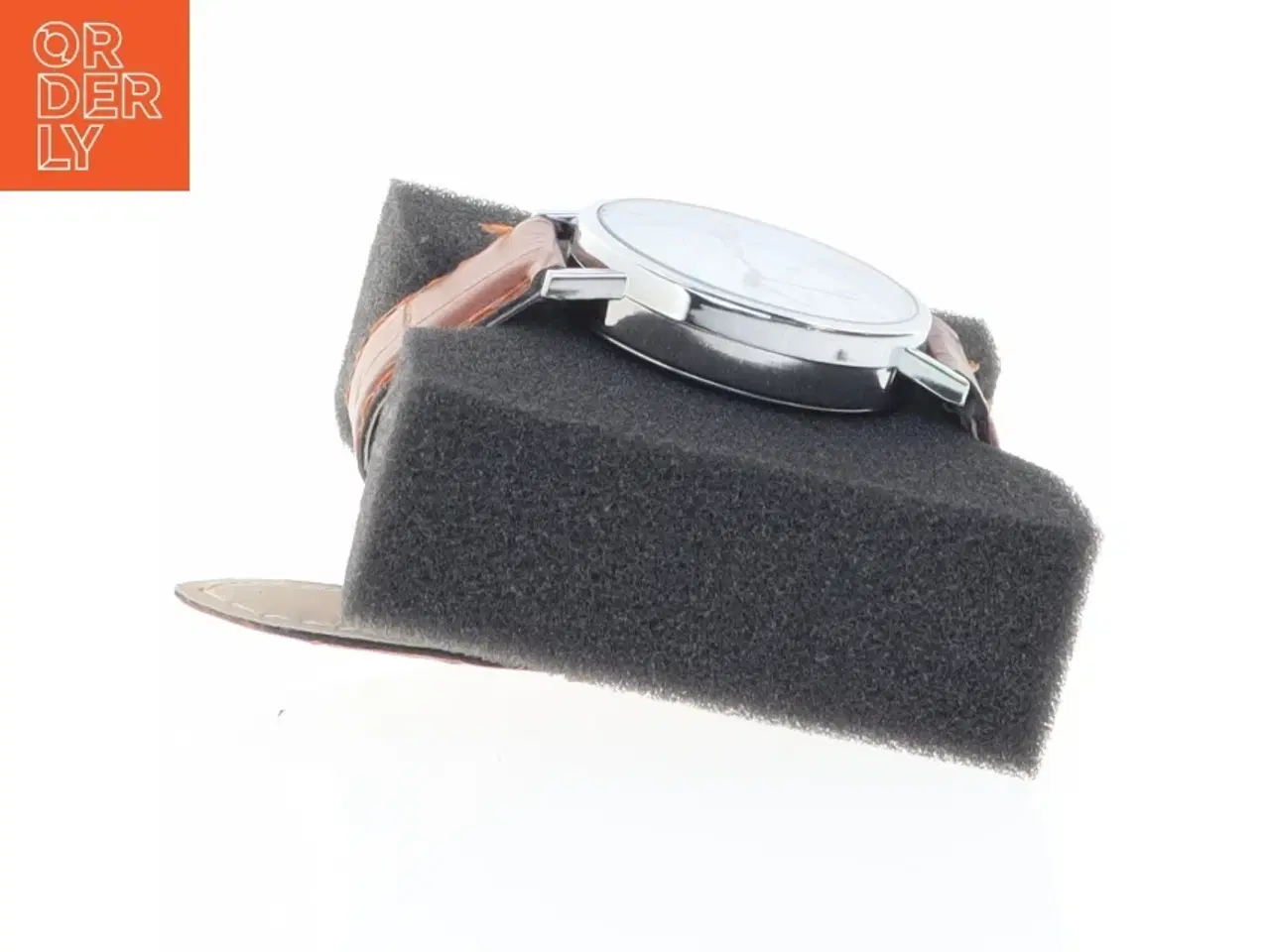 Billede 2 - Armbåndsur med læderrem fra Modiya (str. 24 cm)