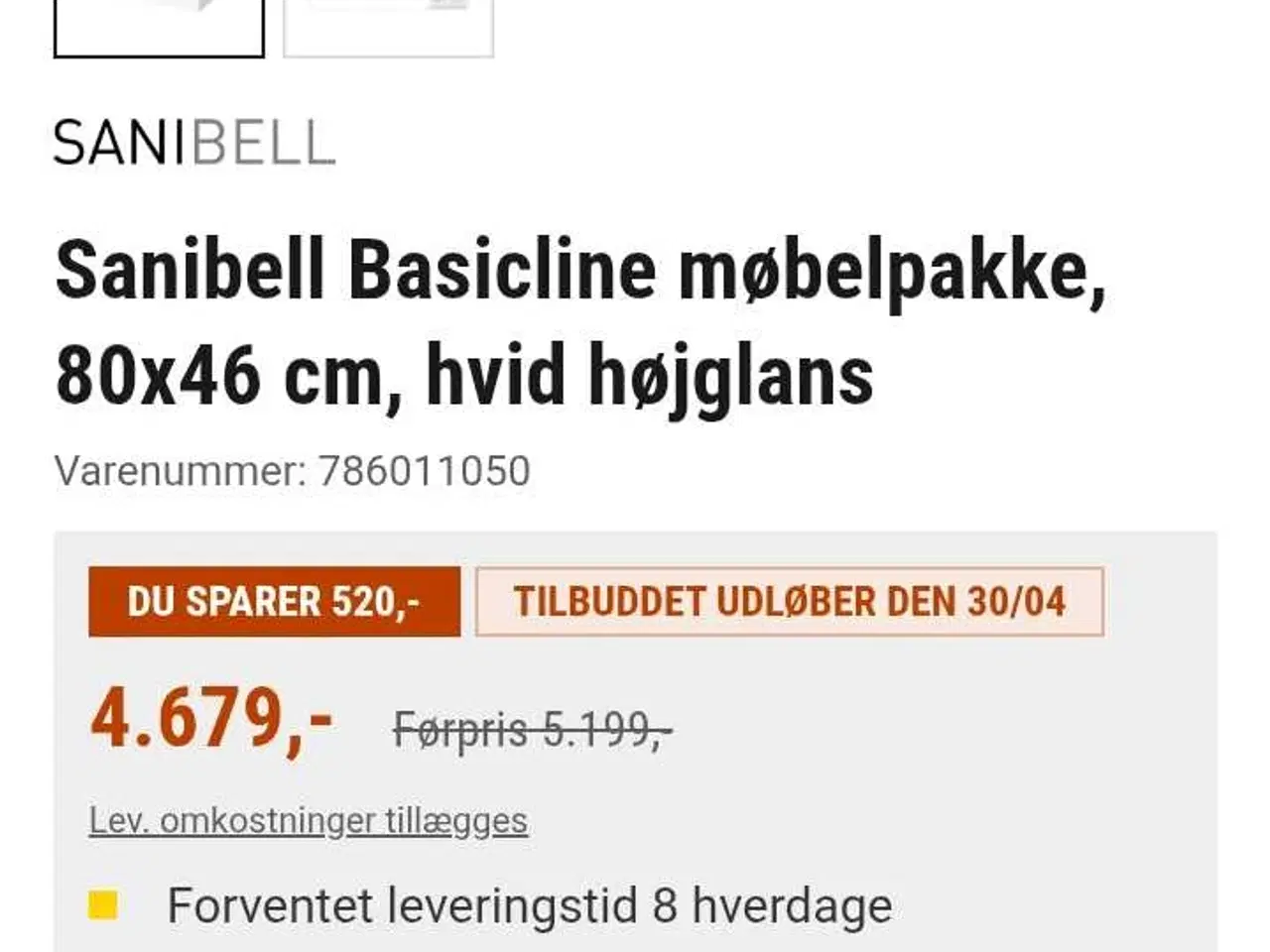 Billede 9 - Badeværelsesunderskab med vask