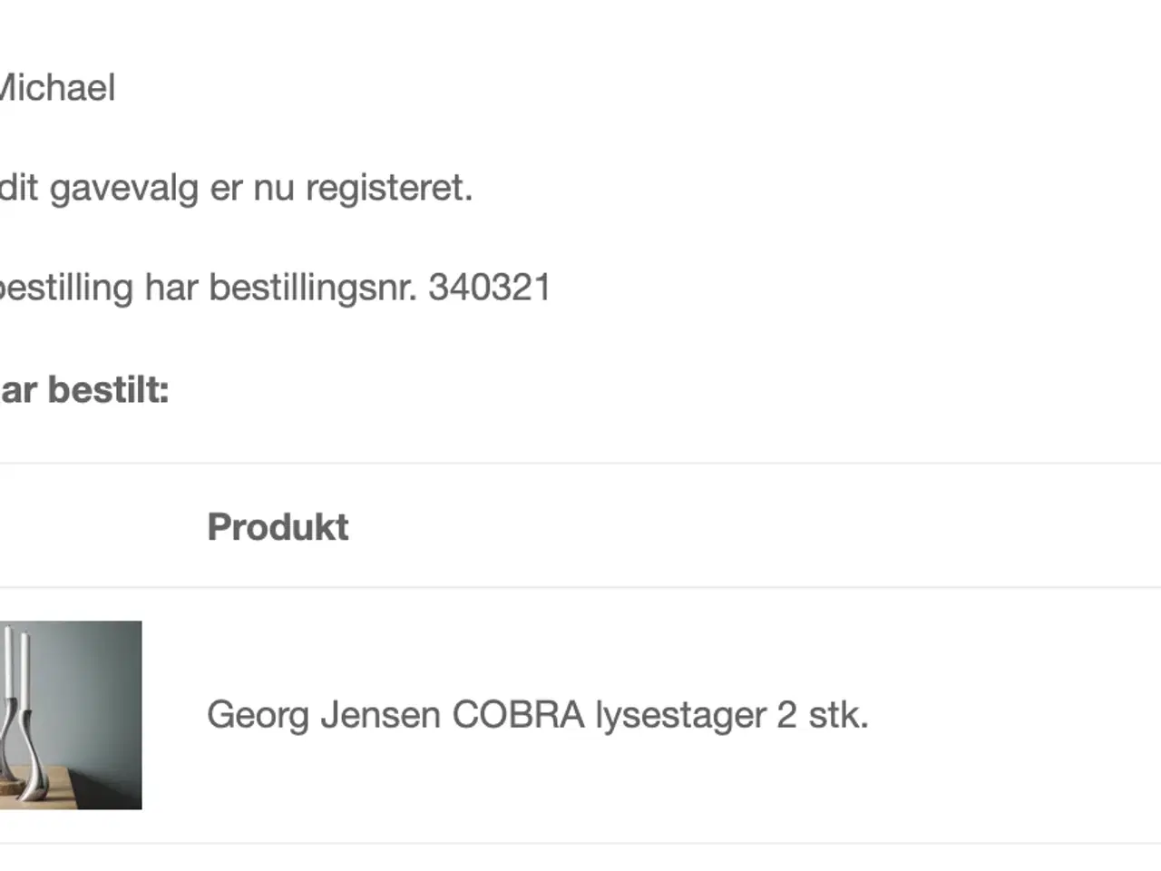 Billede 4 - Georg Jensen Cobra lysestage - mellem 2 stk.