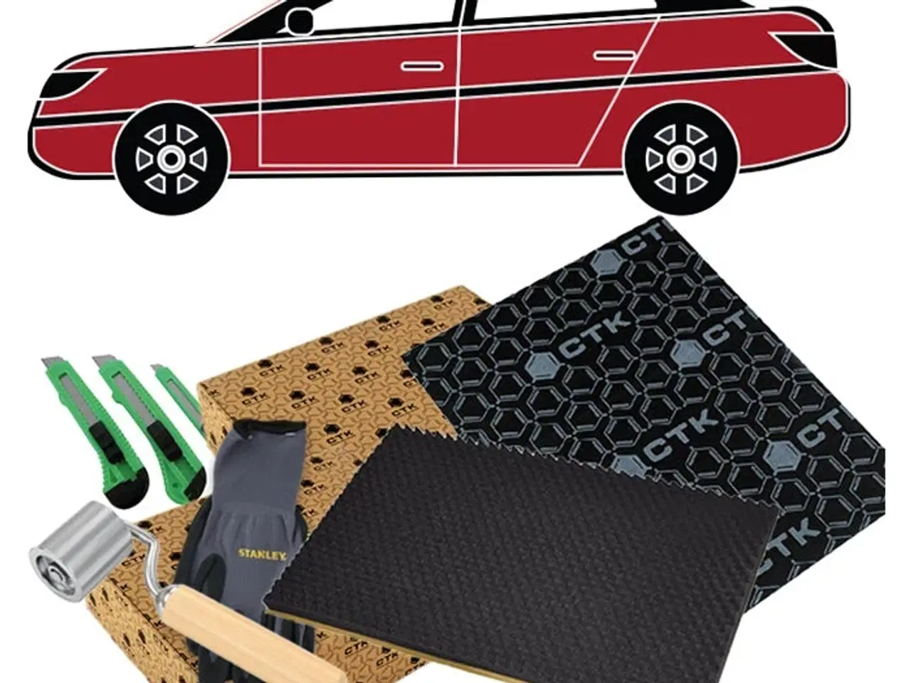 Billede 1 - CTK Støjdæmpningspakke Mellem bil komplet u. tag