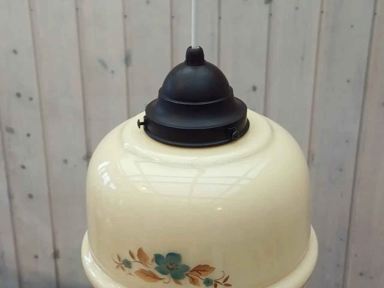 Billede 5 - Vintage/Retro loftlampe med glasskærm og bakelit