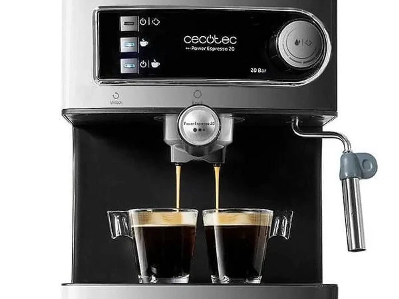 Billede 1 - Hurtig manuel kaffemaskine Power Espresso 20 1,5 L 850W Sort Rustfrit stål