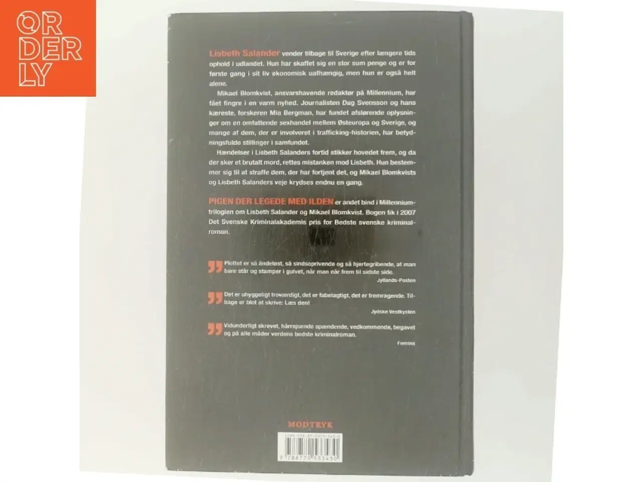 Billede 3 - Pigen der legede med ilden. 2 af Stieg Larsson (Bog)