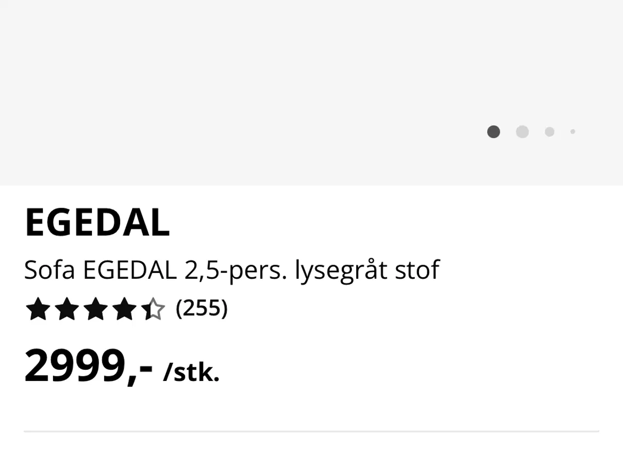 Billede 3 - Grå sofa, Jysk Egedal