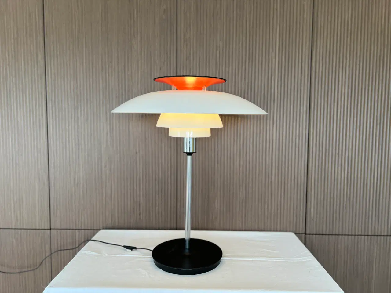 Billede 1 - PH-80 bordlampe, vintage, hvidt plast og stål 