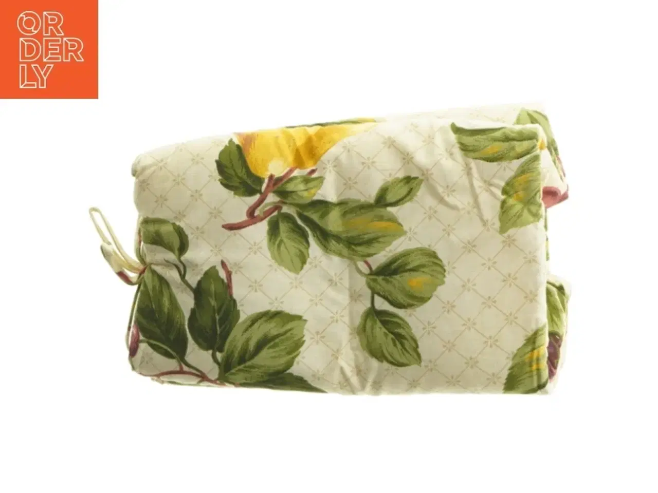 Billede 4 - Quiltet tehætte med blomstermotiv (str. 30 x 20 cm)