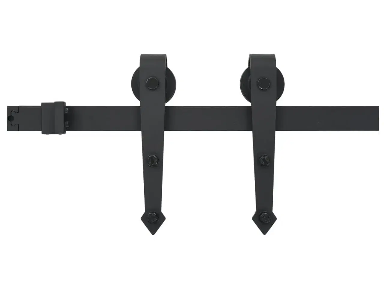 Billede 2 - Skinnesæt til skydedør 183 cm stål sort