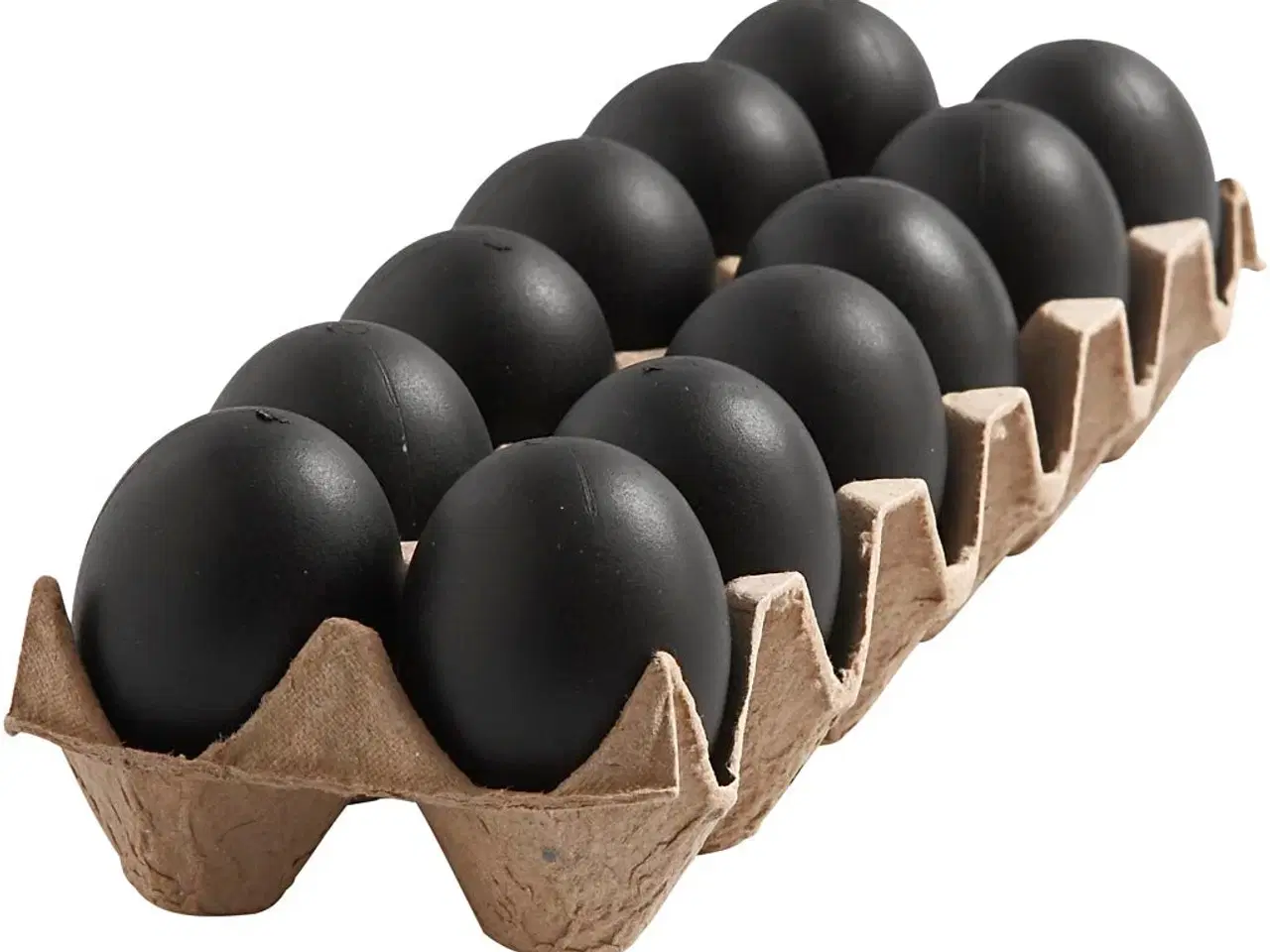 Billede 1 - Sort Plastæg 6 cm - 12 stk. til Dekoration