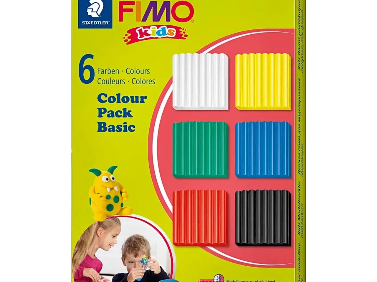 Billede 1 - FIMO® Kids ler, standardfarver, 6x42g/ 1 pk.