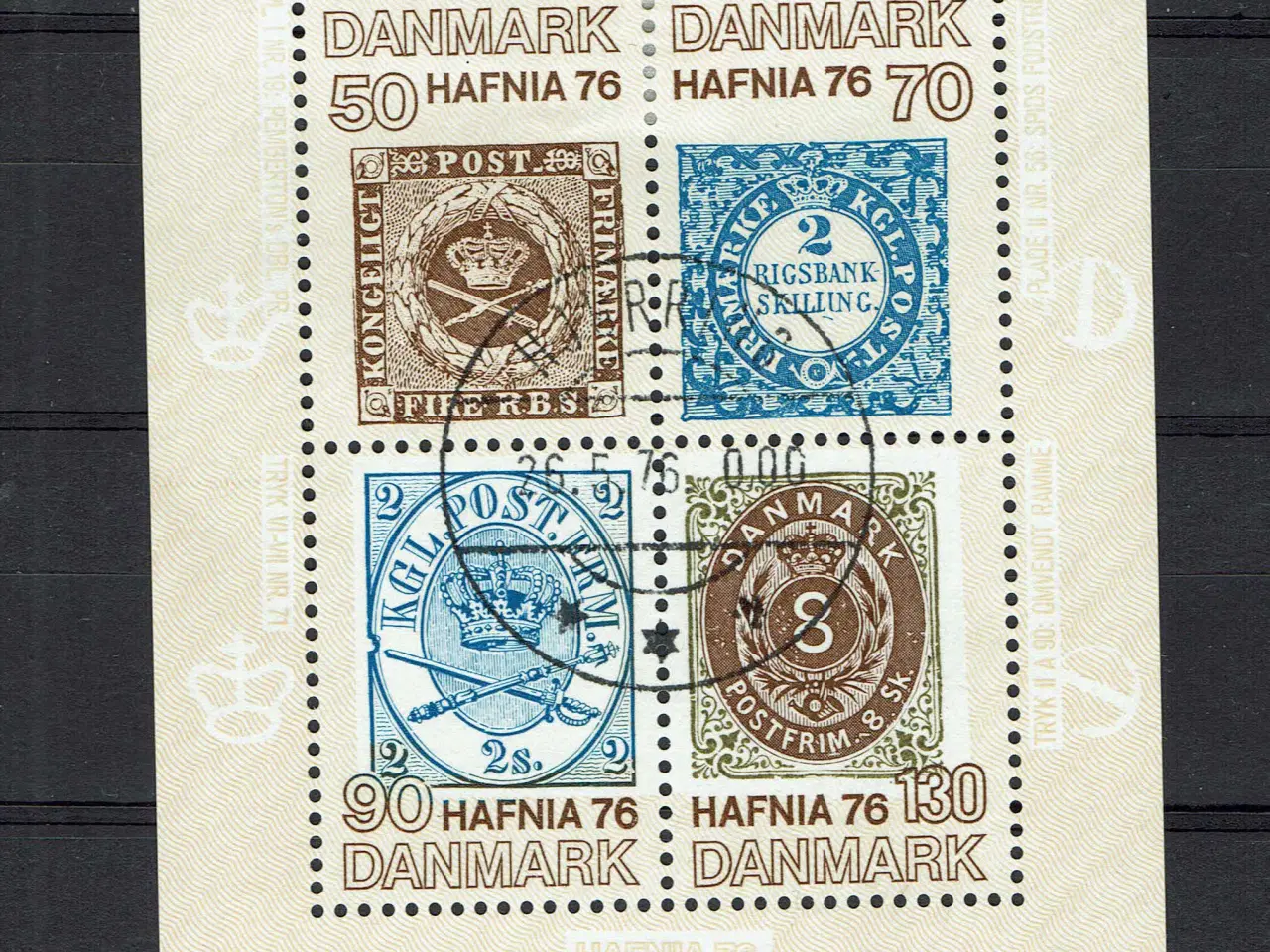 Billede 1 - DANMARK. Afa 606 Hafniablok II. Stemplet( 5303 ) 