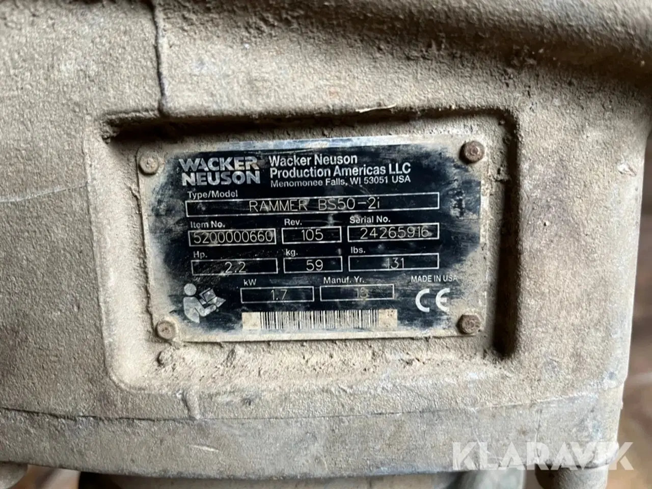 Billede 11 - Jordloppe Wacker Neuson Rammer BS50-2i