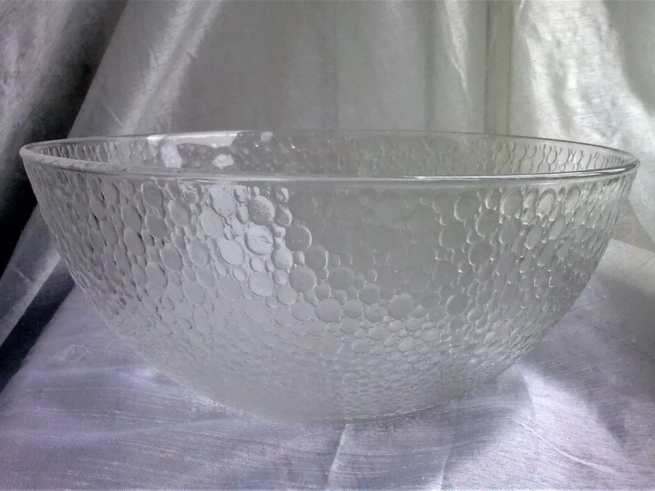 Billede 3 - Salatskål RETRO glasklar m is havet dekor