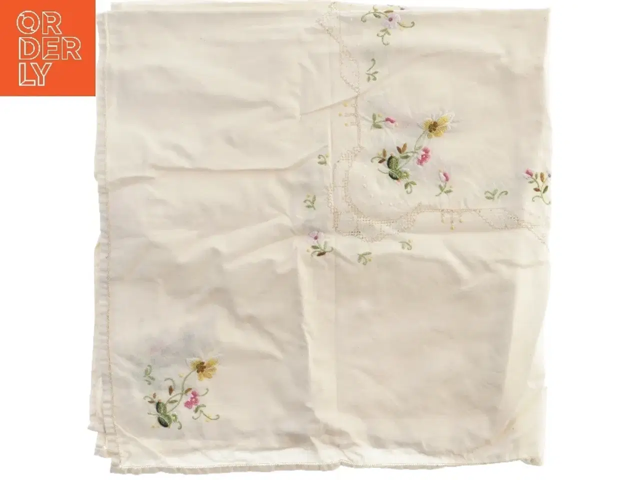 Billede 1 - Broderet dug (str. 80x82 cm)