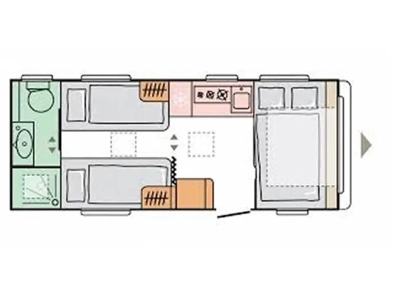 Billede 17 - 2019 - Adria Adora 572 UT   Enkeltsenge og ende bad/wc