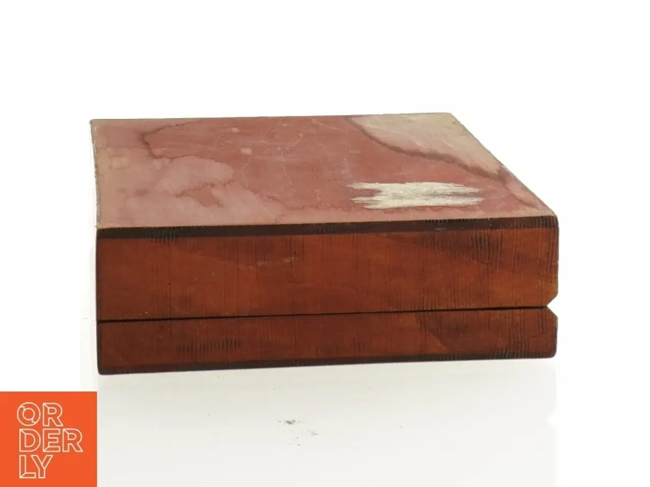 Billede 4 - Ornamenteret Træ æske med 2 rum (str. 16 x 12 x 4 cm)