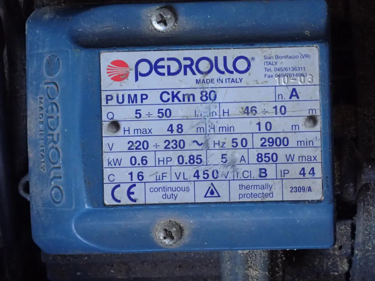 Billede 2 - Diesel/fyringsolie og vand pumpeudstyr.