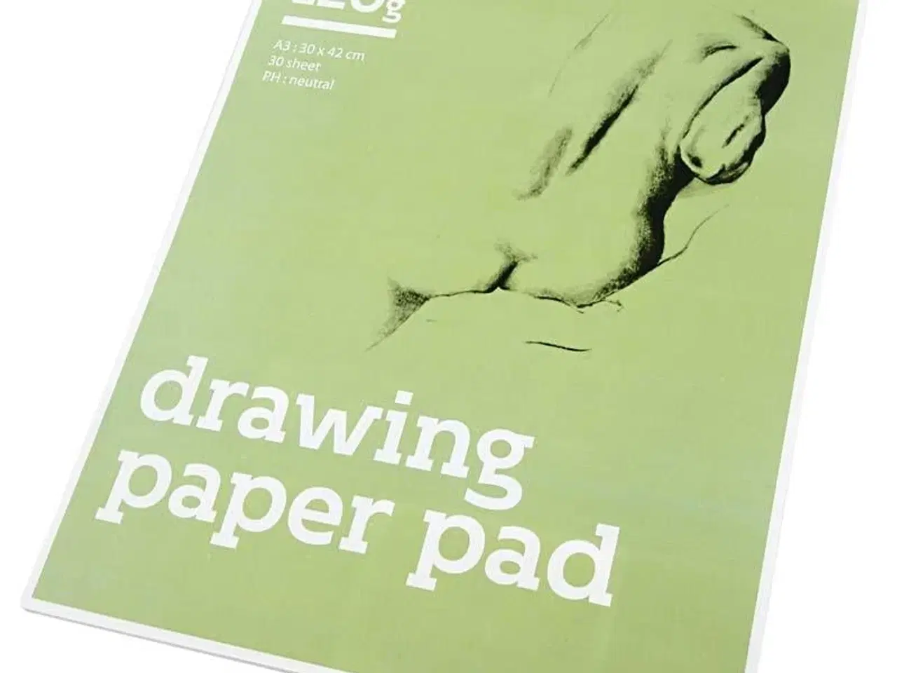 Billede 1 - A3 Tegneblok 120 g - 30 ark Hvid Kvalitetspapir