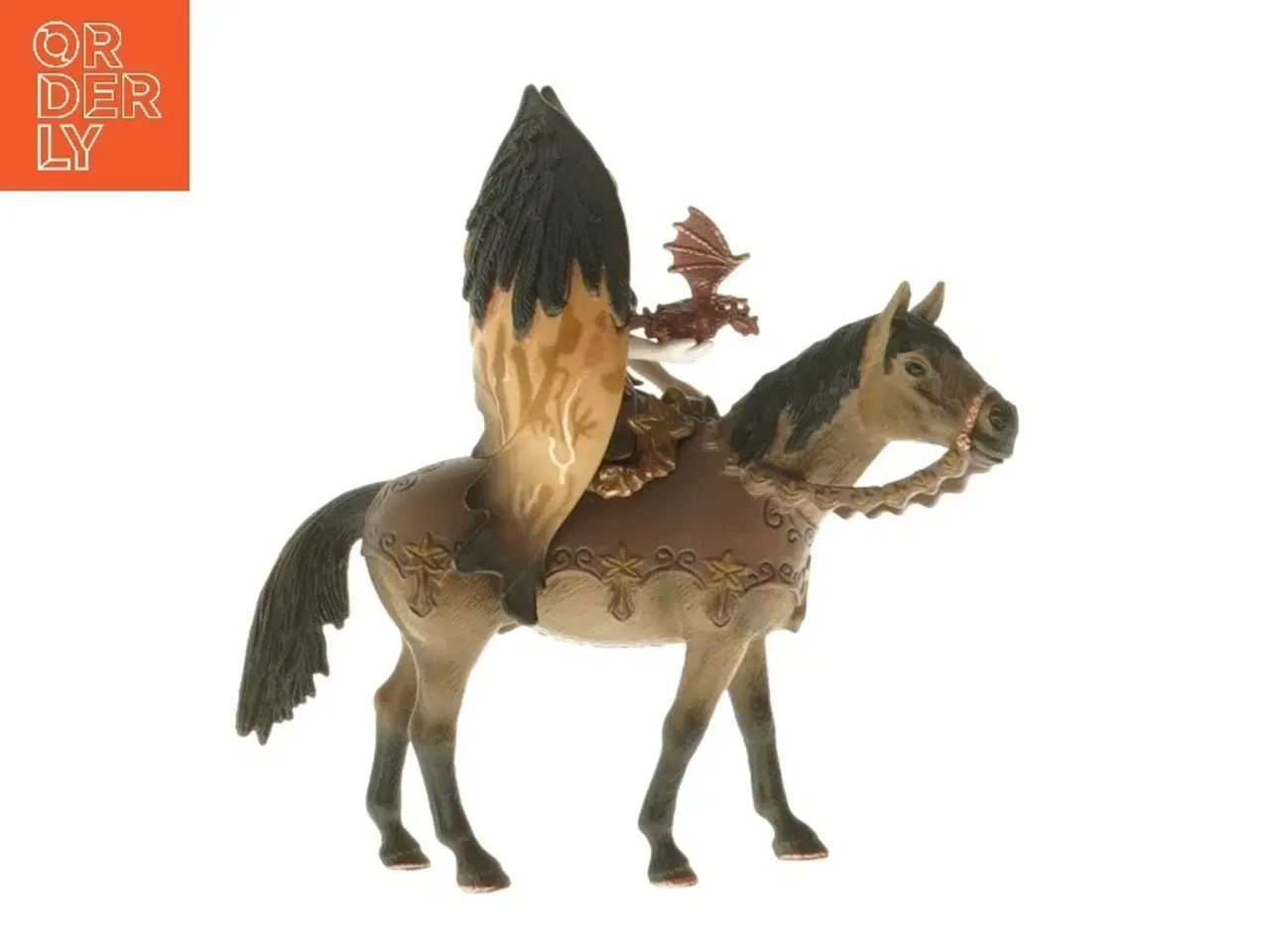 Billede 4 - Figur af kvinde på hest med drage fra Schleich (str. 16 cm)