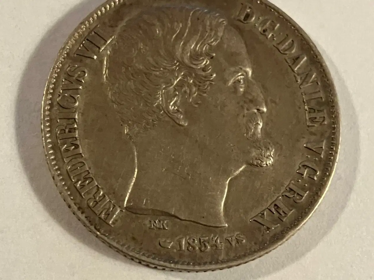 Billede 2 - 1 Rigsdaler 1854 VS Danmark