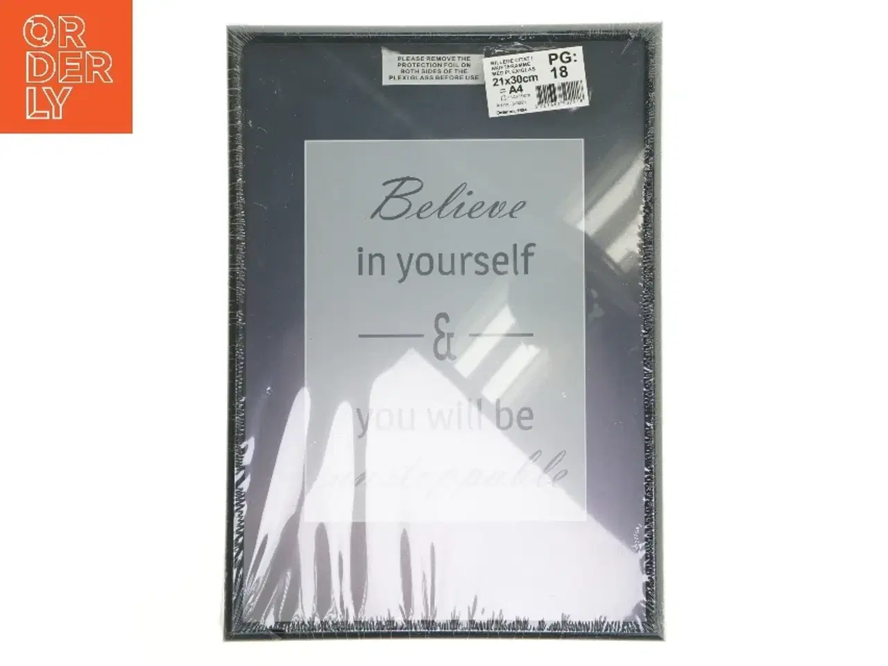 Billede 1 - Billedramme med inspirerende citat (str. 21x30 cm)