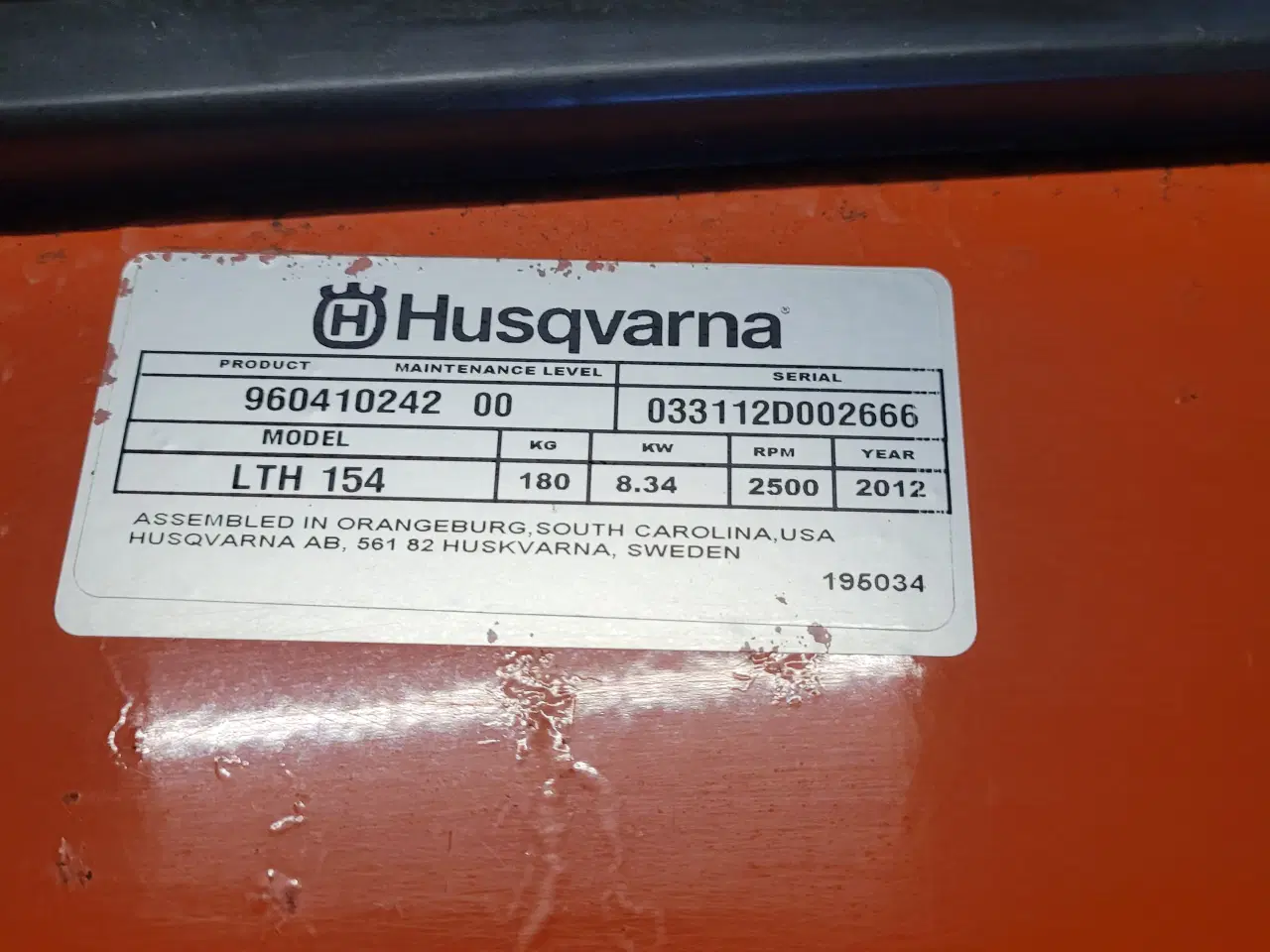 Billede 1 - Huskvarna traktor