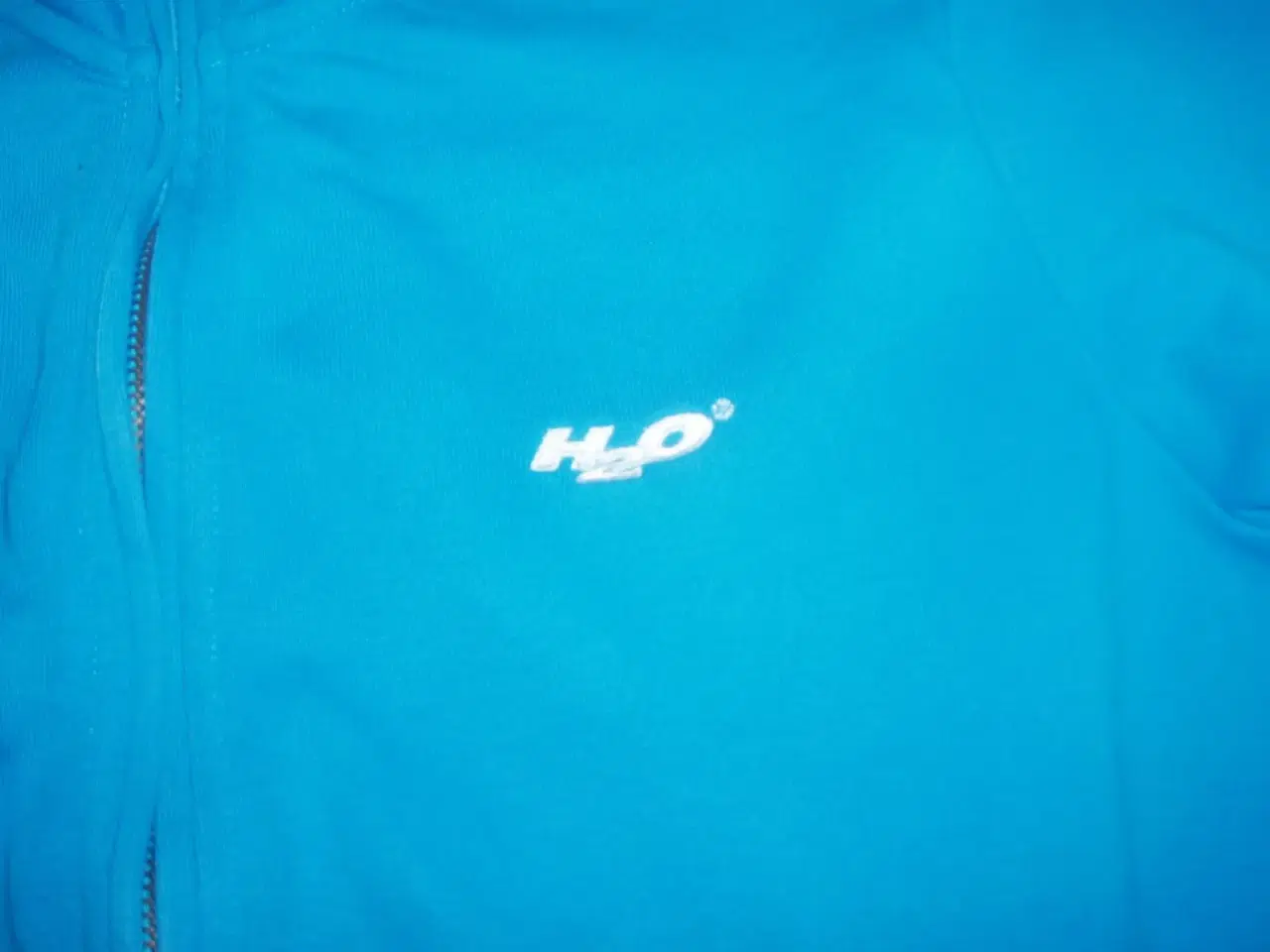 Billede 2 - Turkis H2O lynlås trøje med lommer