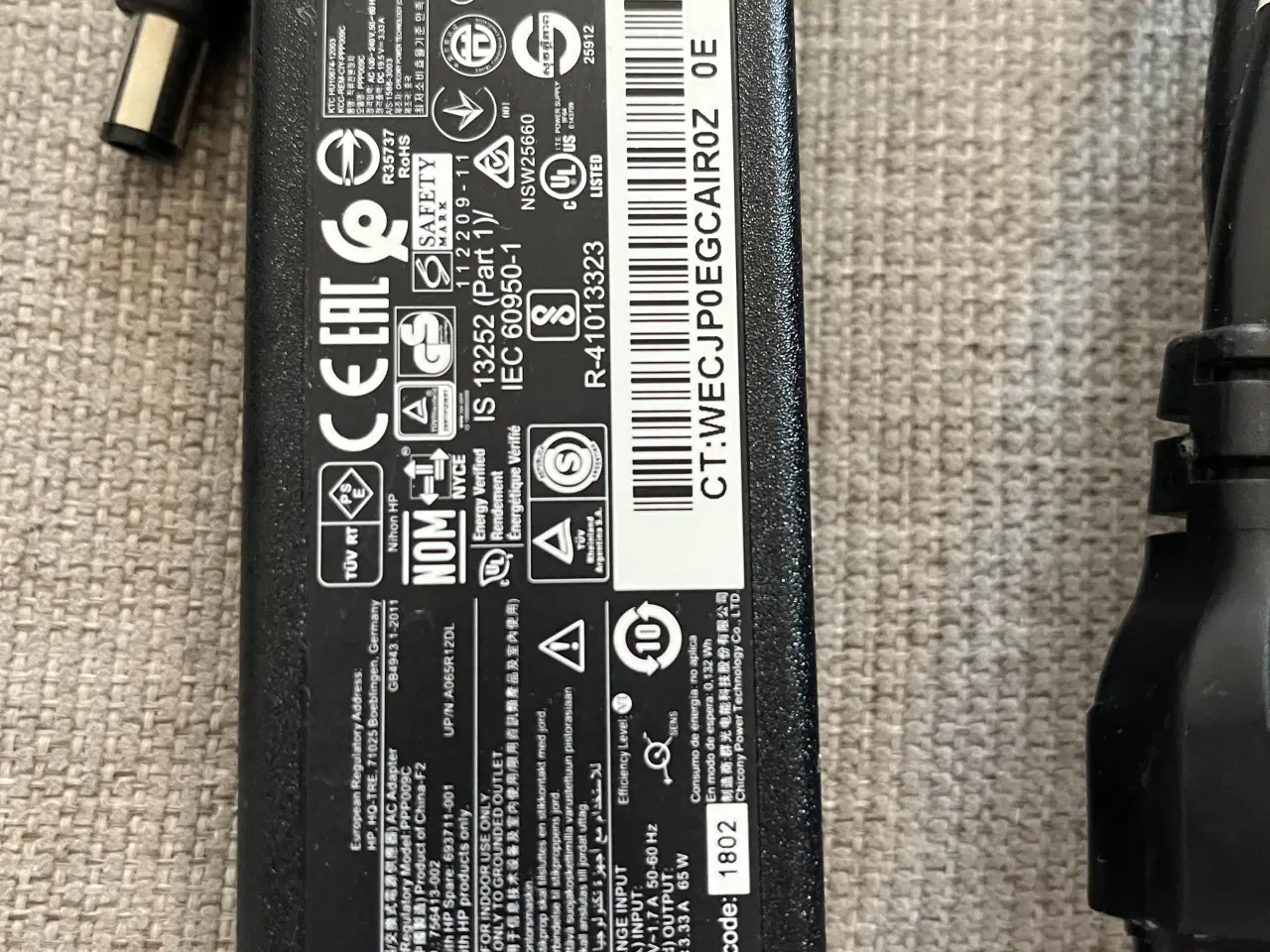 Billede 2 - HP Oplader 65W 7,4mm