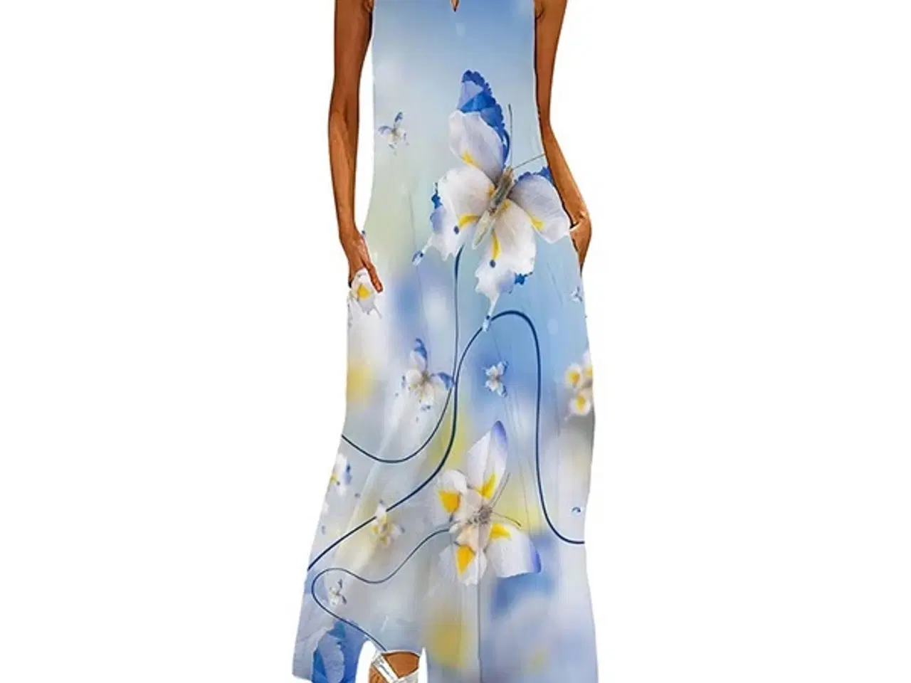 Billede 1 - Maxi med flot blomster print Størrelse : Large