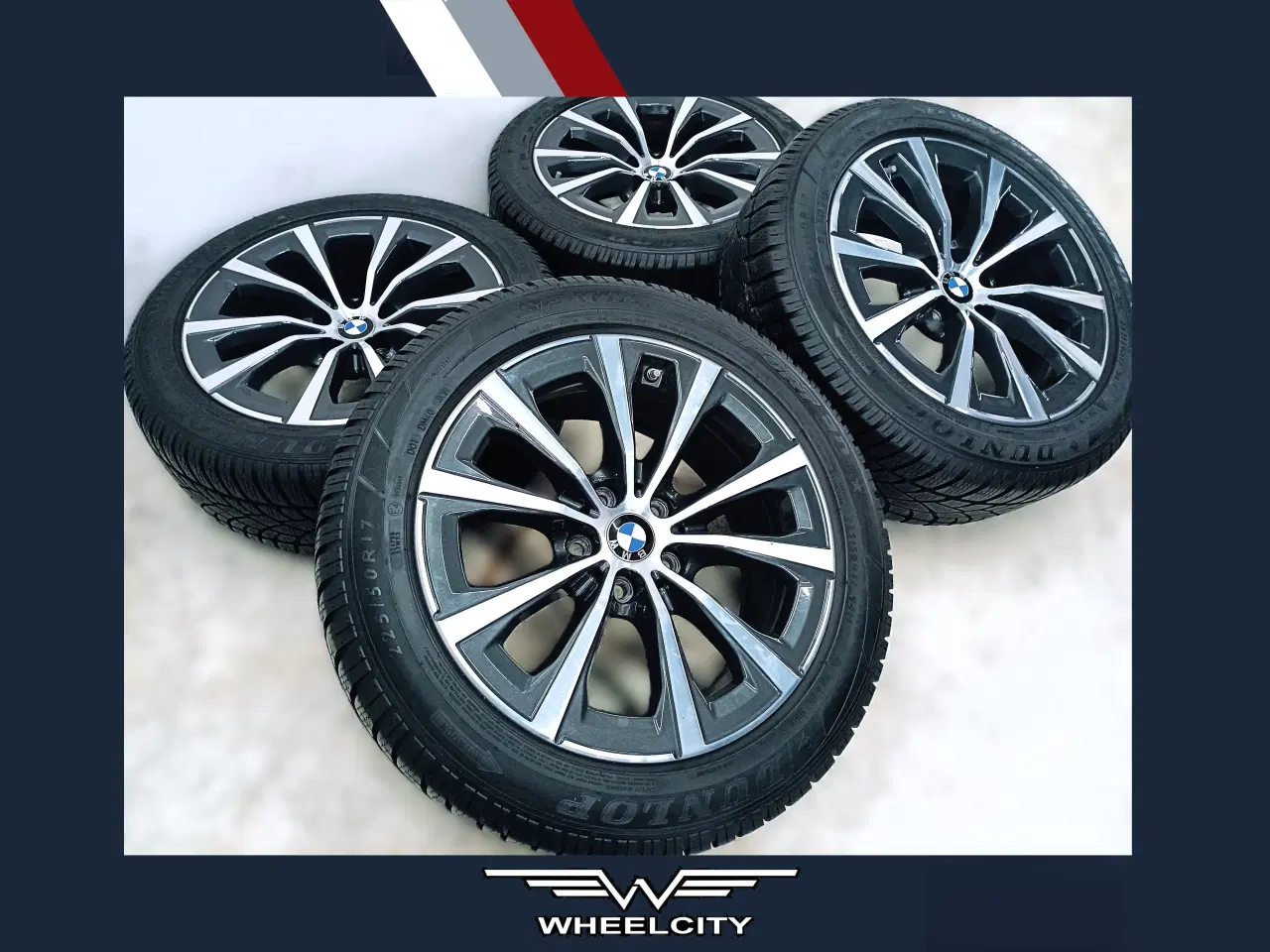 Billede 1 - 5x112 17" ET30 nav 66,6ø BMW vintersæt inkl.TPMS