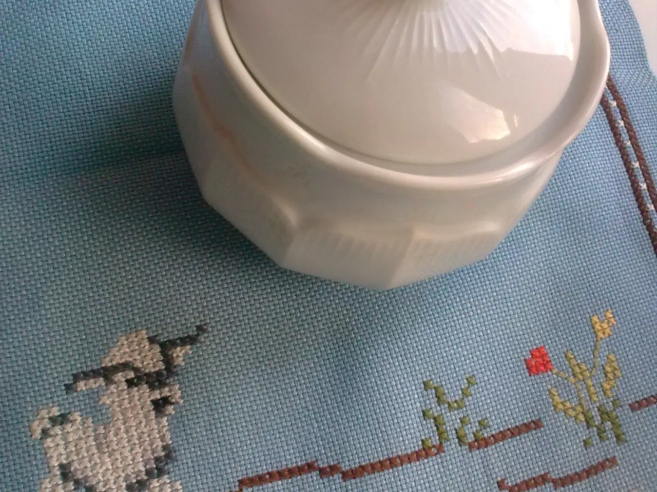 Billede 13 - Retro påske FÅR LAM hvid skål m guldkant