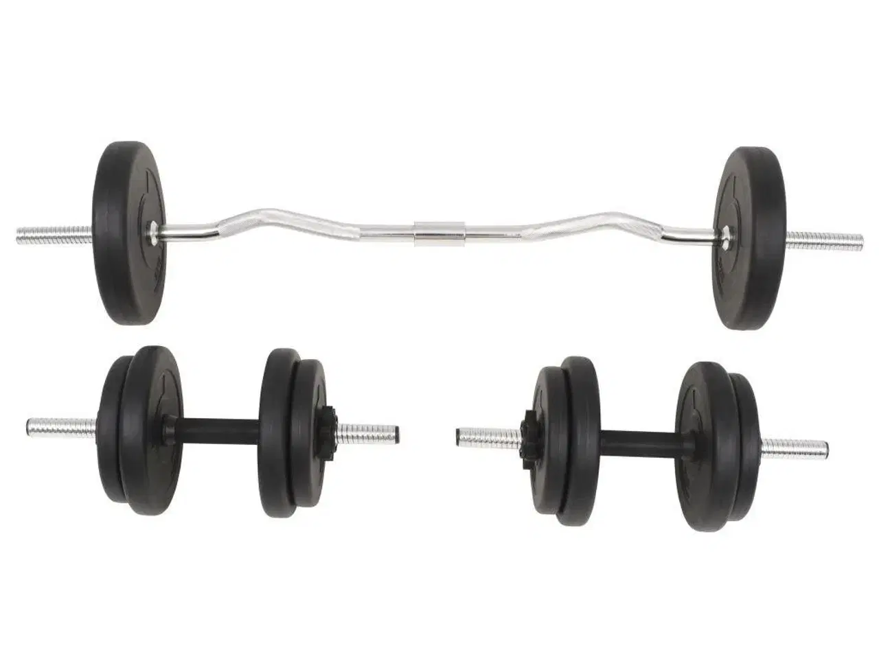 Billede 2 - Vægtstangs- og håndvægtssæt 30 kg